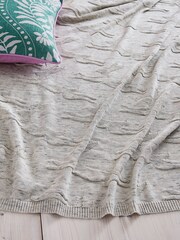 Joules Oat Nostalgic Collector Hare 100% Cotton Throw - Image 1 of 5