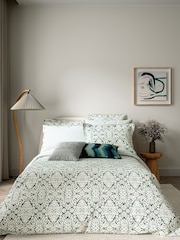 Bedeck of Belfast Celadon Hallie 100% Cotton Duvet Cover and Pillowcase Set - Image 1 of 4