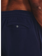 Under Armour Navy Blue/White Rival Fleece Shorts - Image 4 of 6