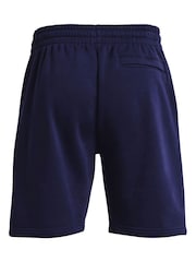 Under Armour Navy Blue/White Rival Fleece Shorts - Image 6 of 6