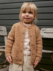 Rjava - Cosy pletena jopa (12mesecev-7yrs) - Slika 1 iz 7