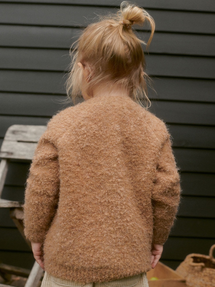 Rjava - Cosy pletena jopa (12mesecev-7yrs) - Slika 2 iz 7