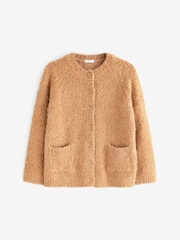 Rjava - Cosy pletena jopa (12mesecev-7yrs) - Slika 5 iz 7
