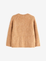 Rjava - Cosy pletena jopa (12mesecev-7yrs) - Slika 6 iz 7