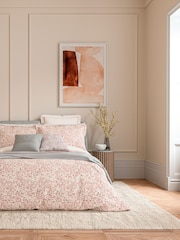 Bedeck of Belfast Coral 100% Cotton Celina Duvet Cover and Pillowcase Set - Image 1 of 4