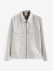 Light Grey Linen Blend Shacket - Image 5 of 10