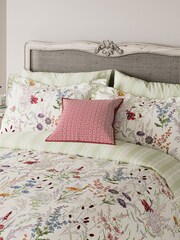 V&A Red Rosalie 100% Cotton Cushion - Image 4 of 6