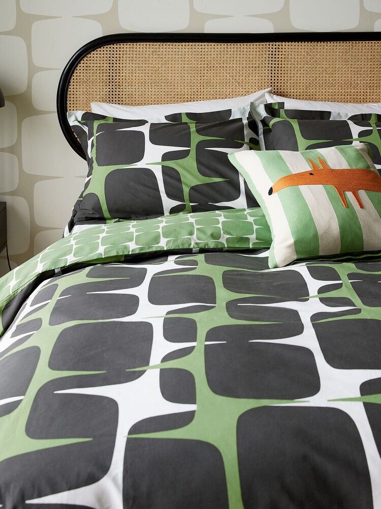 Scion Green Going 100% Cotton Lohka Duvet Cover and Pillowcase Set - Image 2 of 4 Scion Green Going 100% Cotton Lohka Duvet Cover and Pillowcase Set - Image 2 of 4