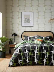 Scion Green Going 100% Cotton Lohka Duvet Cover and Pillowcase Set - Image 4 of 4