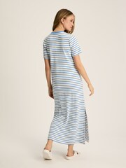 Joules Cleo Blue/White Striped Midi Dress - Image 2 of 6