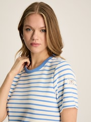 Joules Cleo Blue/White Striped Midi Dress - Image 3 of 6