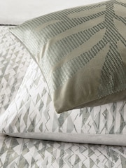 Nalu Nicole Scherzinger Mist Green Dune 100% Cotton Duvet Cover and Pillowcase Set - Image 2 of 5