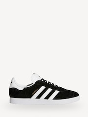 adidas Originals White/Black Gazelle Trainers - Image 3 of 8