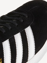 adidas Originals White/Black Gazelle Trainers - Image 6 of 8