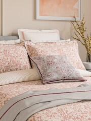 Bedeck of Belfast Coral Celina Pillowcase 100% Cotton Pair - Image 1 of 2
