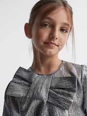 فستان فراني بفيونكة ميتاليك من Reiss - صورة 4 من 6