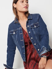 Dark Blue Fuller Bust Denim Jacket - Image 1 of 5