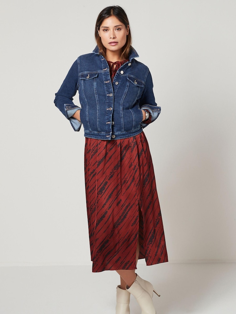 Dark Blue Fuller Bust Denim Jacket - Image 2 of 5