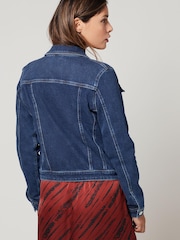 Dark Blue Fuller Bust Denim Jacket - Image 3 of 5