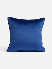 Bright Blue 43 x 43cm Matte Velvet Cushion - Image 3 of 4