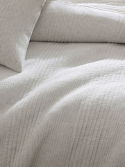 DKNY Heather Pure Ribbed Jersey Duvet Cover and Pillowcase Set - Image 4 of 4