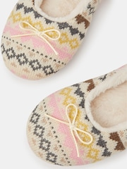 Accessorize White Fair Isle Ballet Flat Slippers - Image 2 of 2