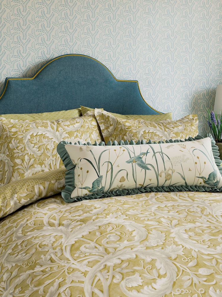 Sanderson Gold Tila 100% Cotton Duvet Cover and Pillowcase Set - Image 2 of 5