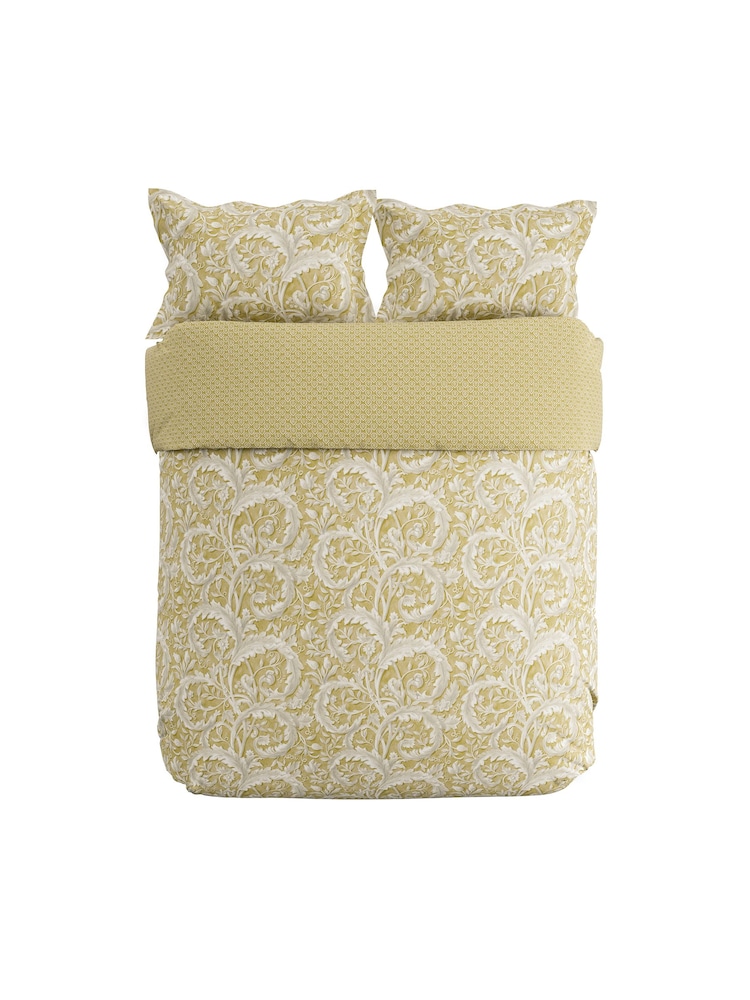 Sanderson Gold Tila 100% Cotton Duvet Cover and Pillowcase Set - Image 4 of 5