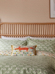 Scion Sage Snowdrop 100% Cotton Duvet Cover and Pillowcase Set - Image 2 of 4