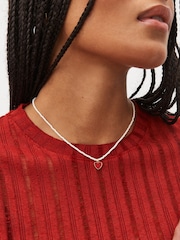 Red Heart Pearl Short Necklace - Image 1 of 5