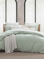 DKNY Sage Pure Washed Linen Duvet Cover and Pillowcase Set - Image 1 of 4