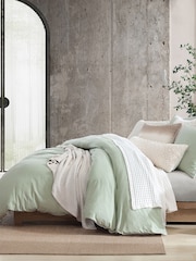 DKNY Sage Pure Washed Linen Duvet Cover and Pillowcase Set - Image 2 of 4