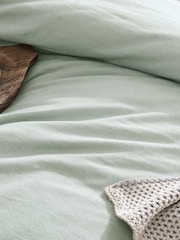 DKNY Sage Pure Washed Linen Duvet Cover and Pillowcase Set - Image 3 of 4