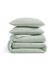 DKNY Sage Pure Washed Linen Duvet Cover and Pillowcase Set - Image 4 of 4