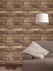 Fine Décor Bronze Distinctive Wooden Plank Wallpaper - Image 1 of 2