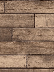 Fine Décor Bronze Distinctive Wooden Plank Wallpaper - Image 2 of 2