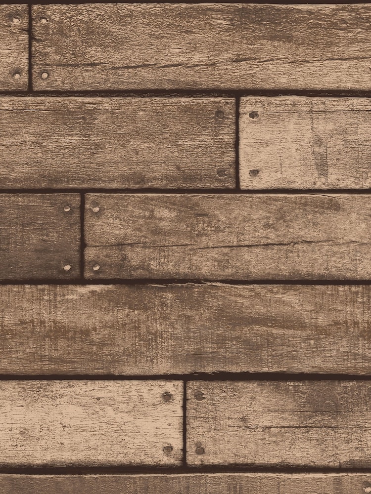 Fine Décor Bronze Distinctive Wooden Plank Wallpaper - Image 2 of 2
