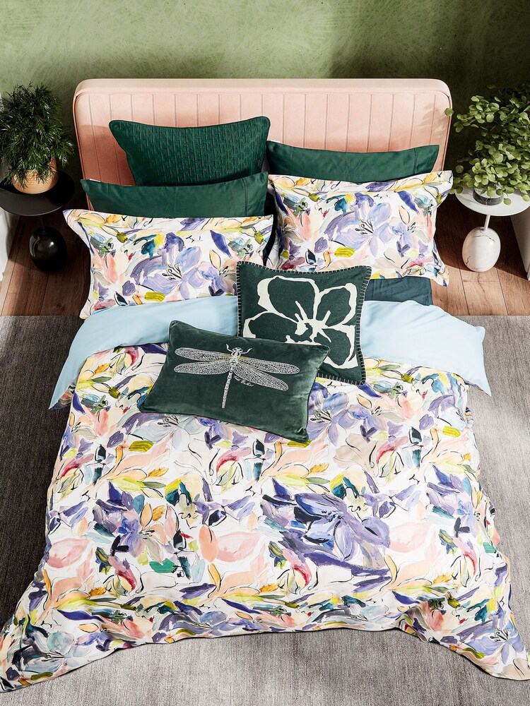 Ted Baker Multi Magnolia Art 100% Cotton Duvet Cover and Pillowcase Set - Image 2 of 5 Ted Baker Multi Magnolia Art 100% Cotton Duvet Cover and Pillowcase Set - Image 2 of 5