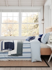 Helena Springfield Blue Nautical 100% Cotton Duvet Cover and Pillowcase Set - Image 1 of 4