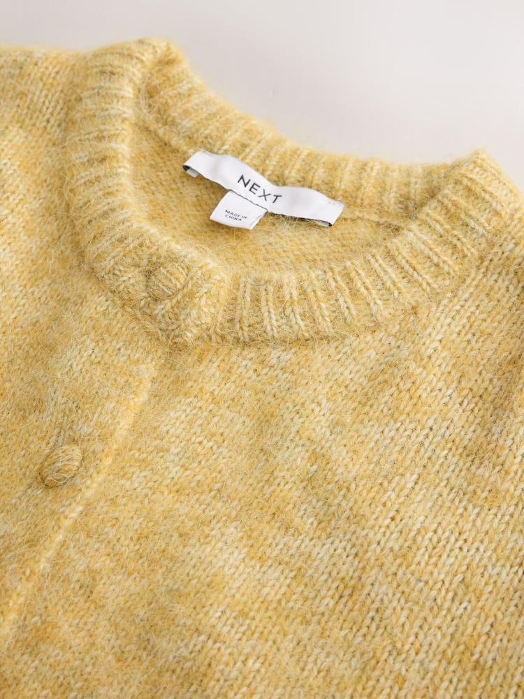 Yellow Lace Trim Long Sleeve Knit Cardigan - Image 7 of 7 Yellow Lace Trim Long Sleeve Knit Cardigan - Image 7 of 7