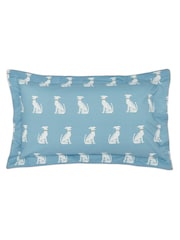 Joules Blue Blockprint 100% Cotton Dogs Duvet Cover and Pillowcase Set - Image 5 of 5