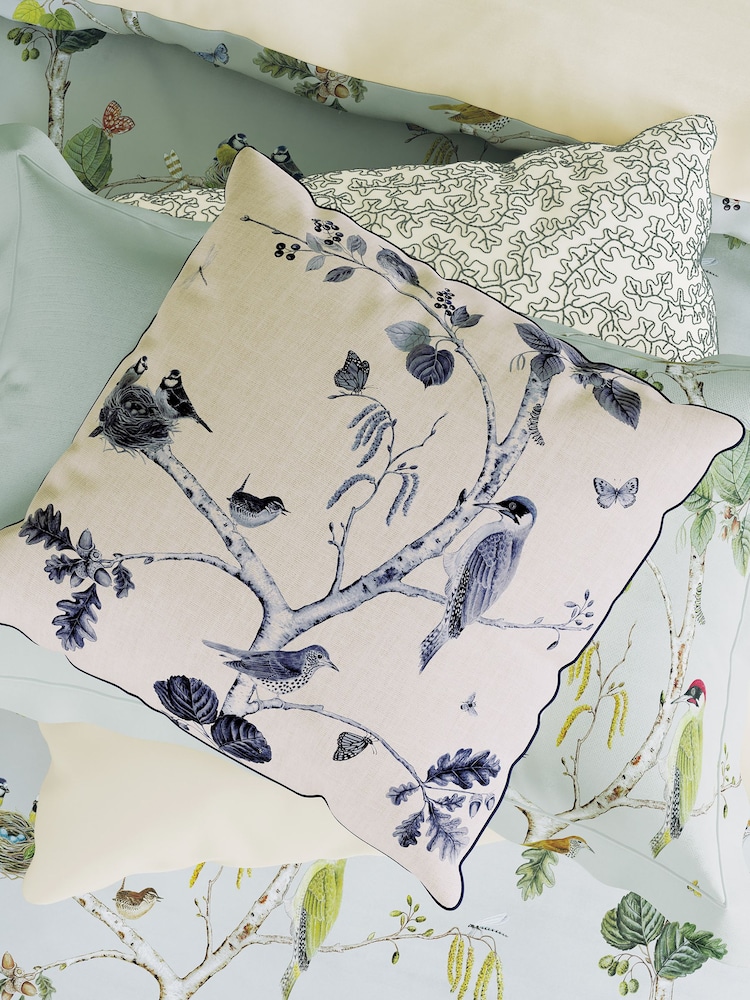 Sanderson Blue Woodland Chorus 100% Cotton Duvet Cover and Pillowcase Set - Image 5 of 5