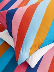Harlequin Multi Sherbet Stripe 100% Cotton Duvet Cover and Pillowcase Set - Image 5 of 5