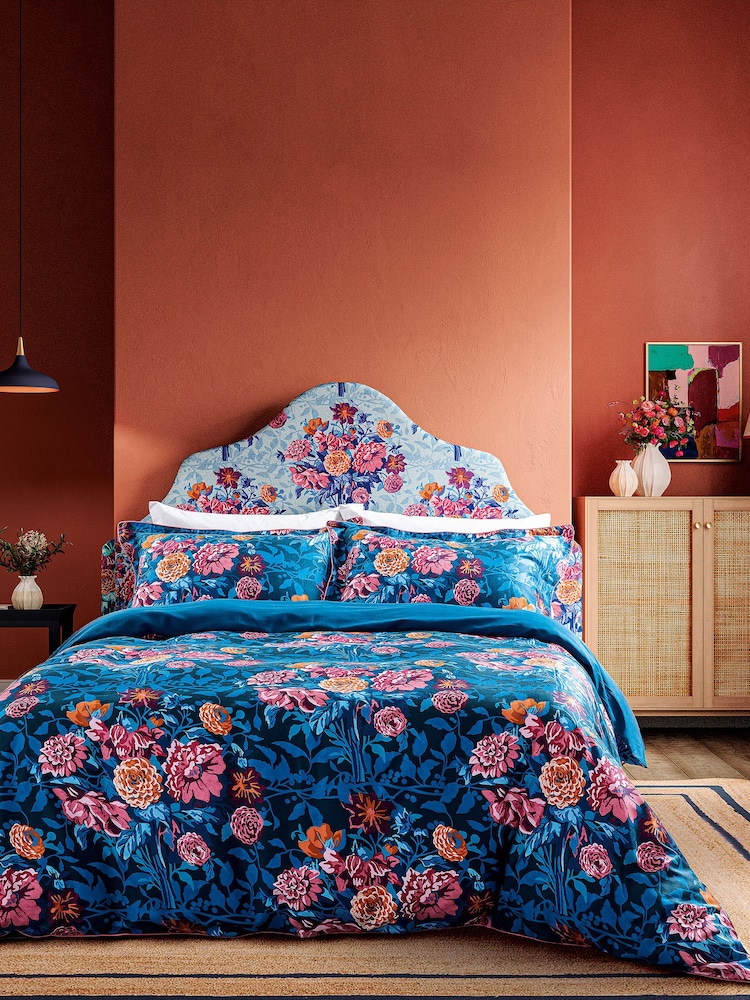 Harlequin Multi Dahlia Bunch 100% Cotton Duvet Cover and Pillowcase Set - Image 1 of 5