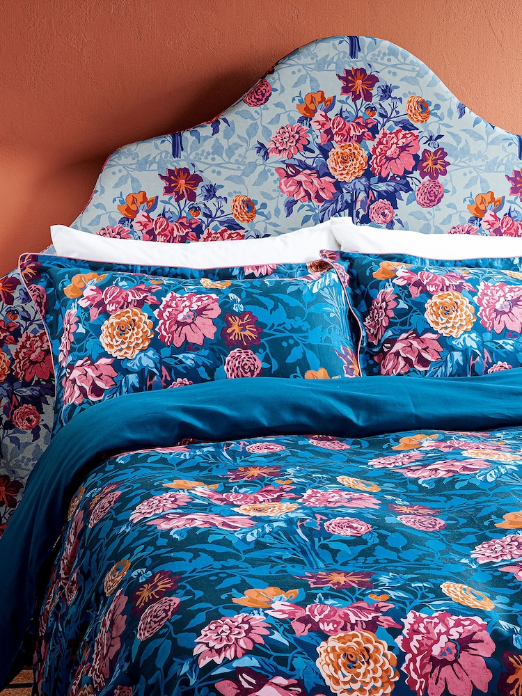 Harlequin Multi Dahlia Bunch 100% Cotton Duvet Cover and Pillowcase Set - Image 2 of 5