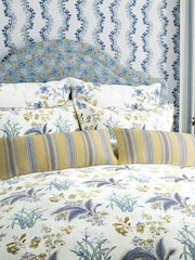 Sanderson White Enys Garden Square 100% Cotton Pillowcase Pair - Image 1 of 3