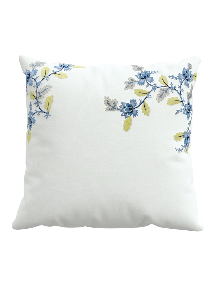 Sanderson White Enys Garden Square 100% Cotton Pillowcase Pair - Image 2 of 3