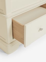 Chalk White Hampton Painted Oak 4 door, 2 drawers Wardrobe - Image 9 of 10
