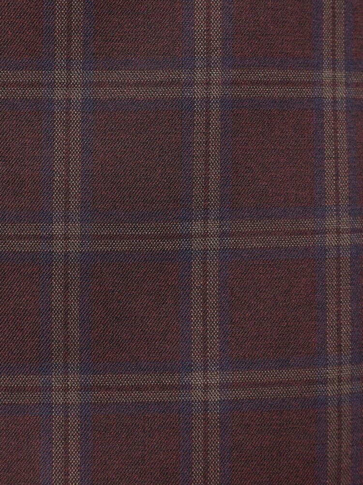 Burgundy Red Skinny Fit Trimmed Check Suit: Trousers - Image 5 of 5 Burgundy Red Skinny Fit Trimmed Check Suit: Trousers - Image 5 of 5