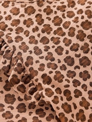 Boden Brown Frill Sleeve Slub Top - Image 3 of 3
